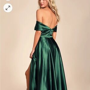Forest Green Satin Dress 👗